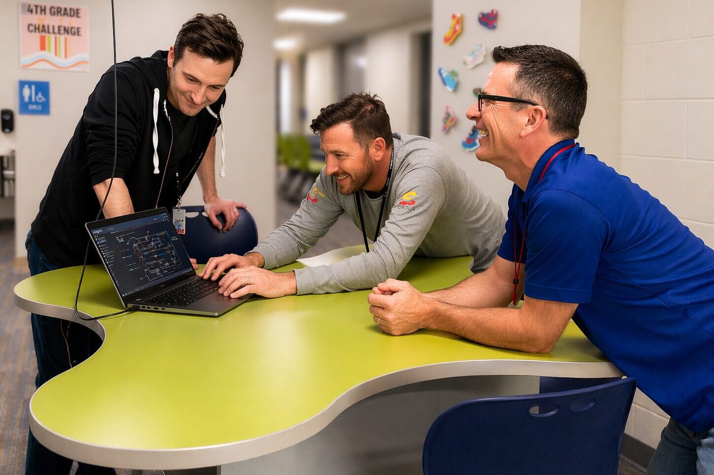 Team collaboration in modern workspace